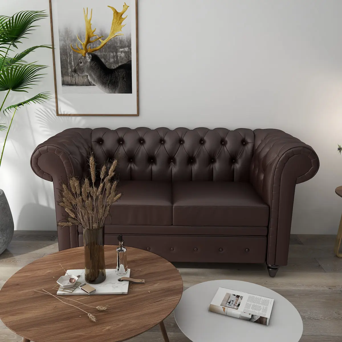Canapea Homcom 833-709V00DR (Brown) - 6