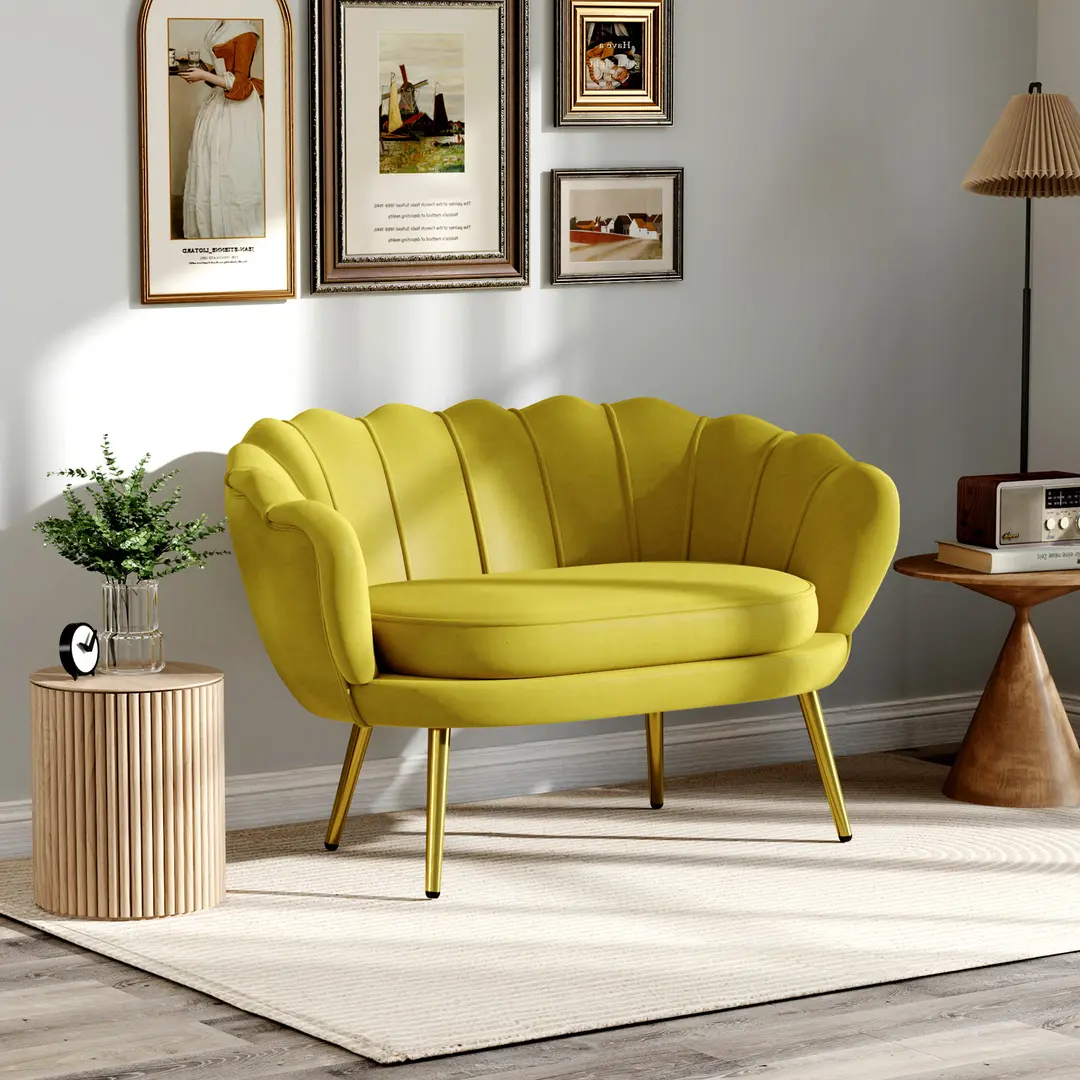 Canapea Homcom 833-957V00YL (Yellow)