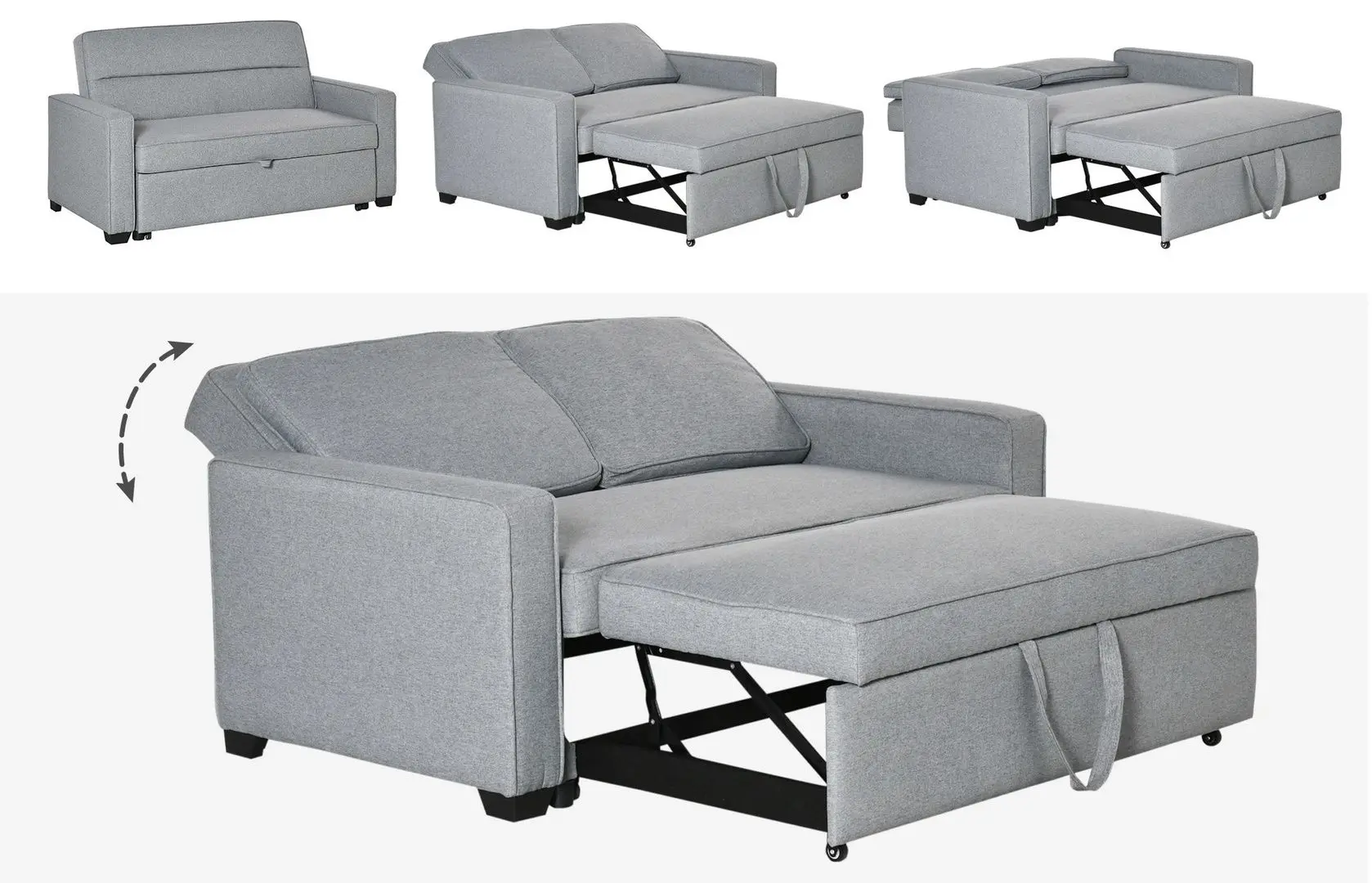 Диван Homcom 839-157 154x87x89 cm (Grey)