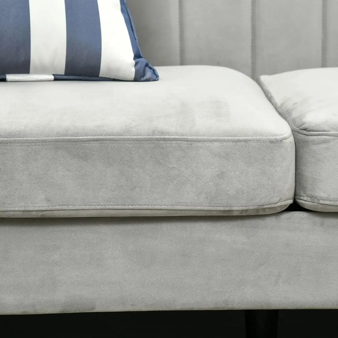 Canapea Homcom 839-476V00LG 199x72x75 cm (Light Grey/Black)