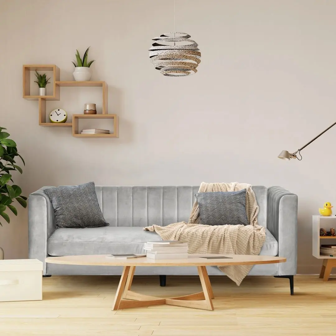 Canapea Homcom 839-476V00LG 199x72x75 cm (Light Grey/Black)