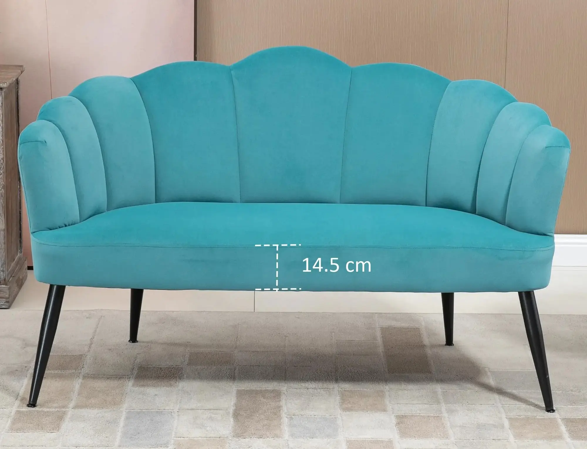 Canapea Homcom 839-483V00GN (Turquoise) - 6