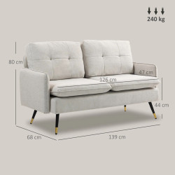 Диван Homcom 839-622V00CW (Cream White) Thumb