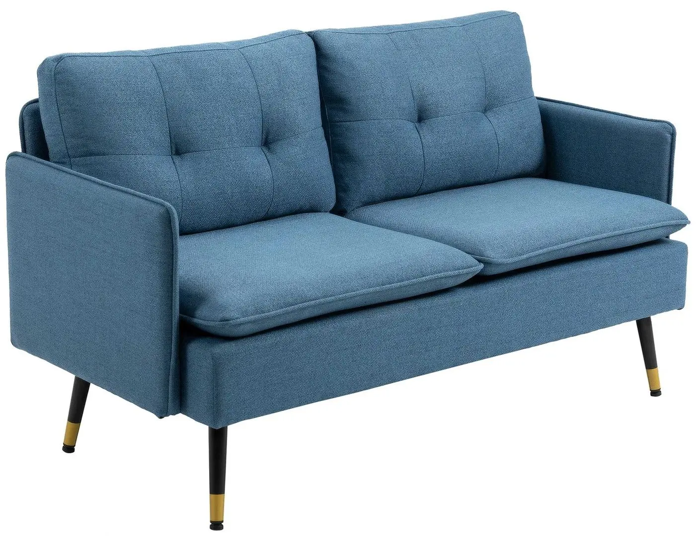 Диван Homcom 839-622V00DB 139x68x80 cm (Dark Blue/Black/Gold)