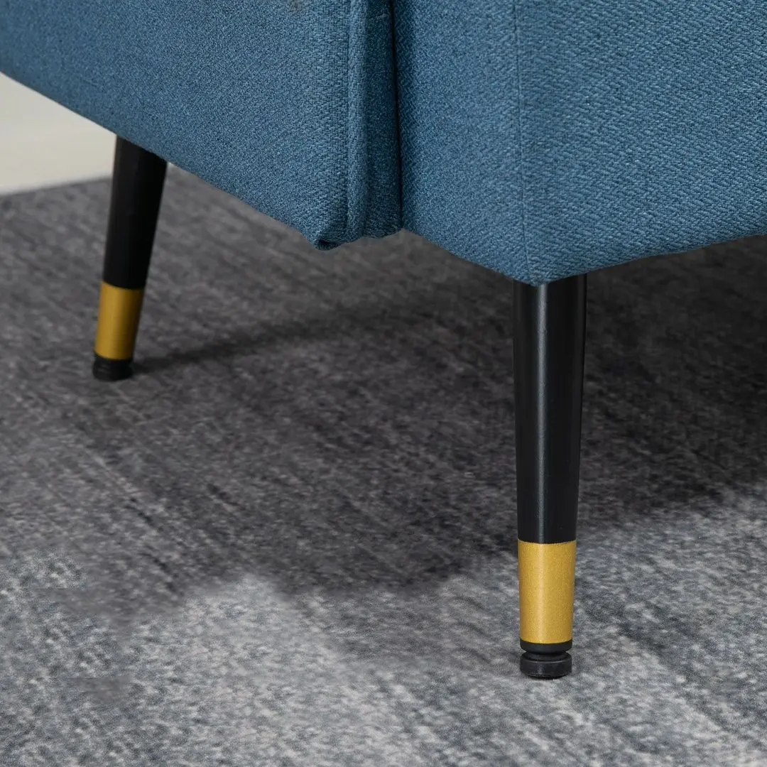 Диван Homcom 839-622V00DB 139x68x80 cm (Dark Blue/Black/Gold)