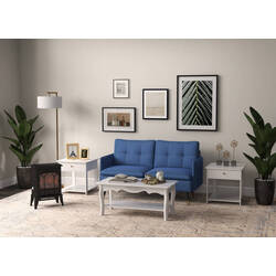 Диван Homcom 839-622V00DB 139x68x80 cm (Dark Blue/Black/Gold) Thumb