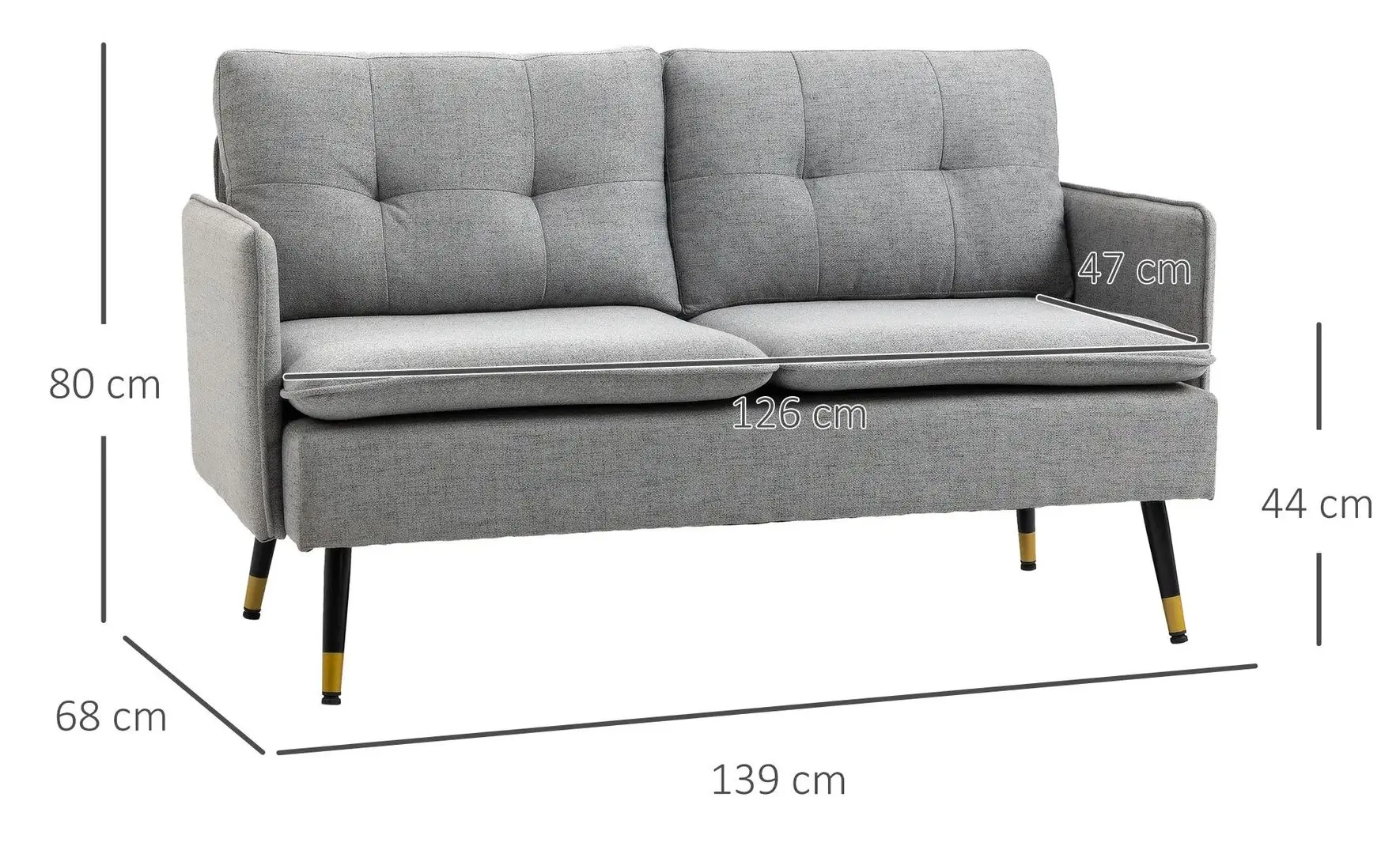 Диван Homcom 839-622V00GY (Grey)