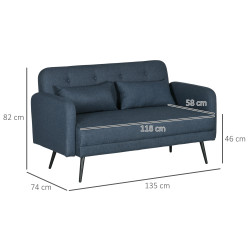 Canapea Homcom 839-758V02DB (Dark Blue) Thumb