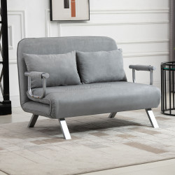 Canapea extensibila Homcom 833-042LG (Light Grey)