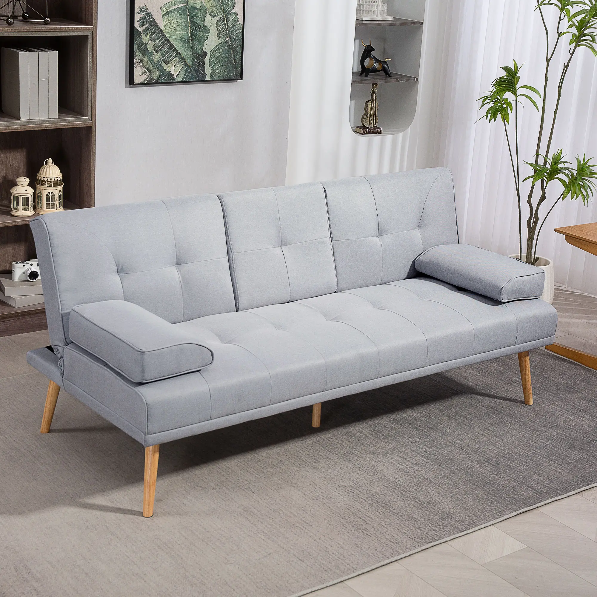 Диван раскладной Homcom 833-663 (Light Grey) - 7