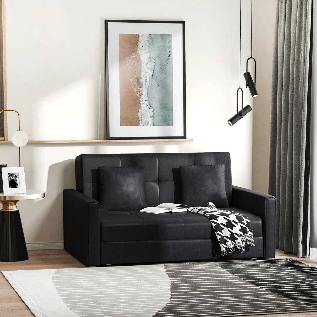 Диван раскладной Homcom 833-728CG (Black)