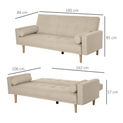 Диван раскладной Homcom 833-869BG (Beige) Thumb