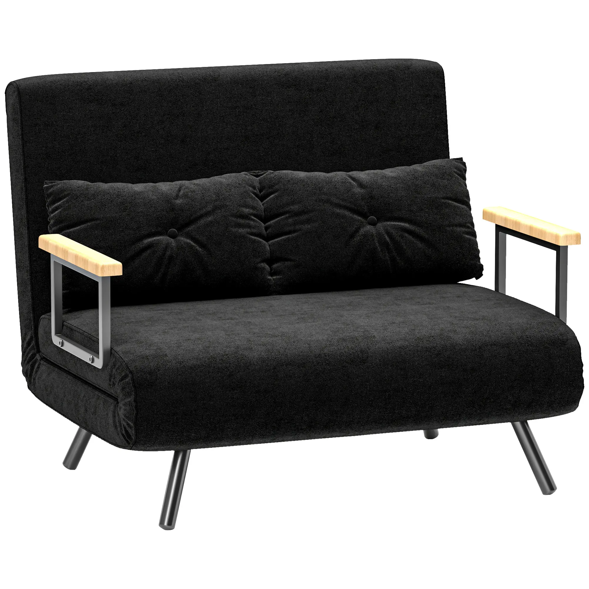 Canapea extensibila Homcom 839-835V00BK (Black) - 2