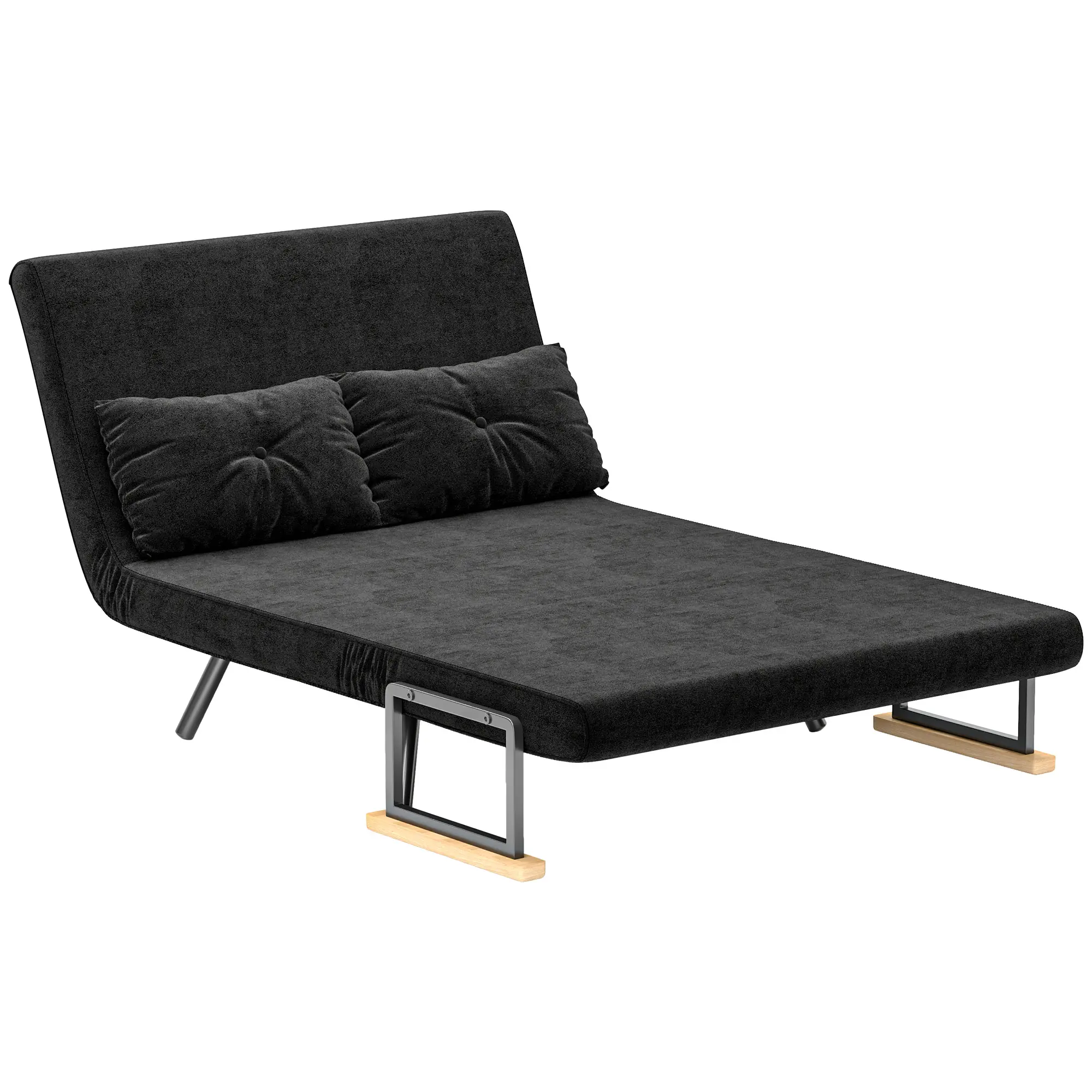 Canapea extensibila Homcom 839-835V00BK (Black) - 3