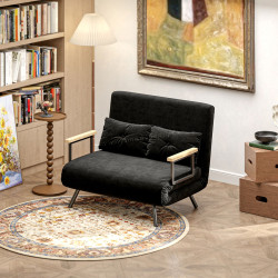 Canapea extensibila Homcom 839-835V00BK (Black)