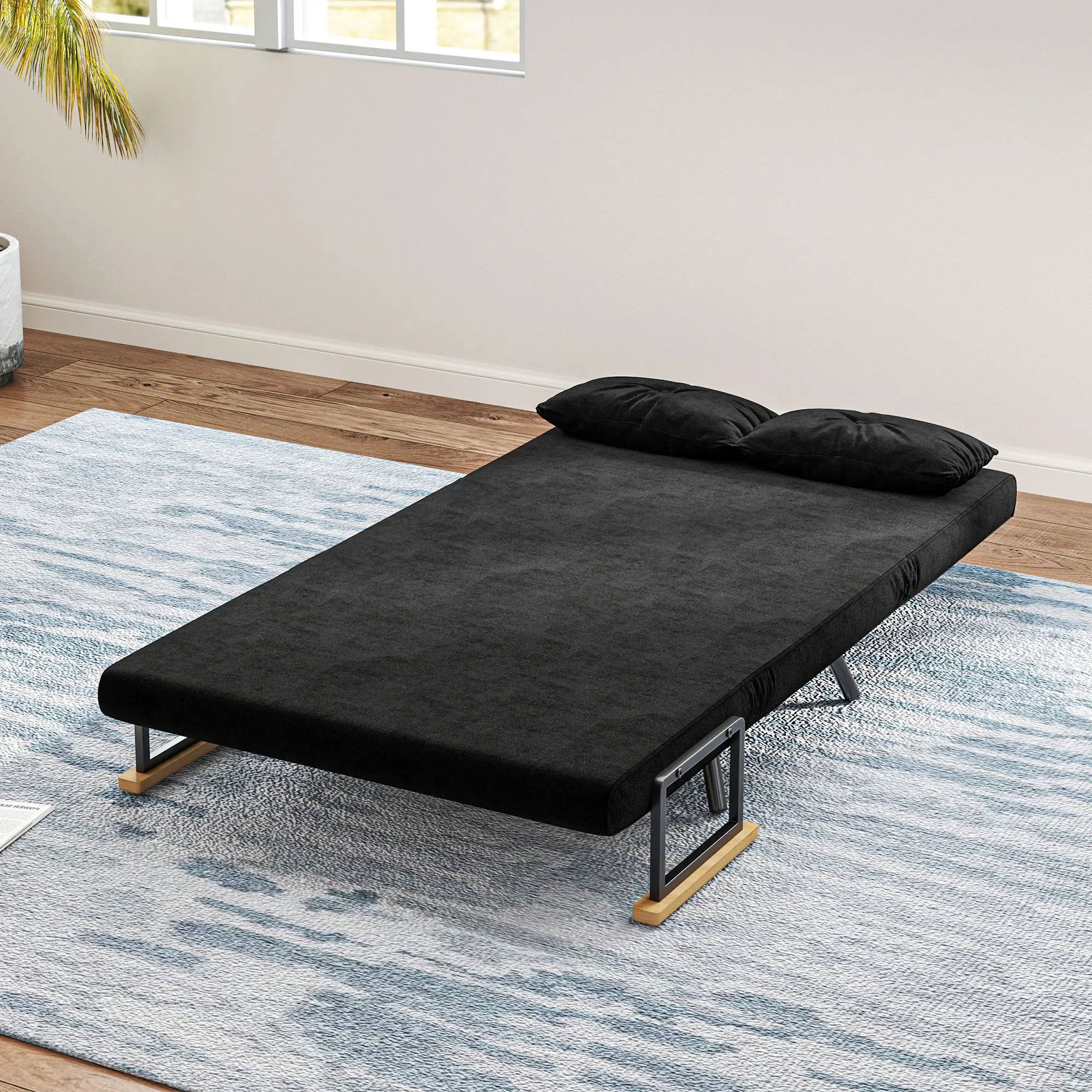 Canapea extensibila Homcom 839-835V00BK (Black) - 7