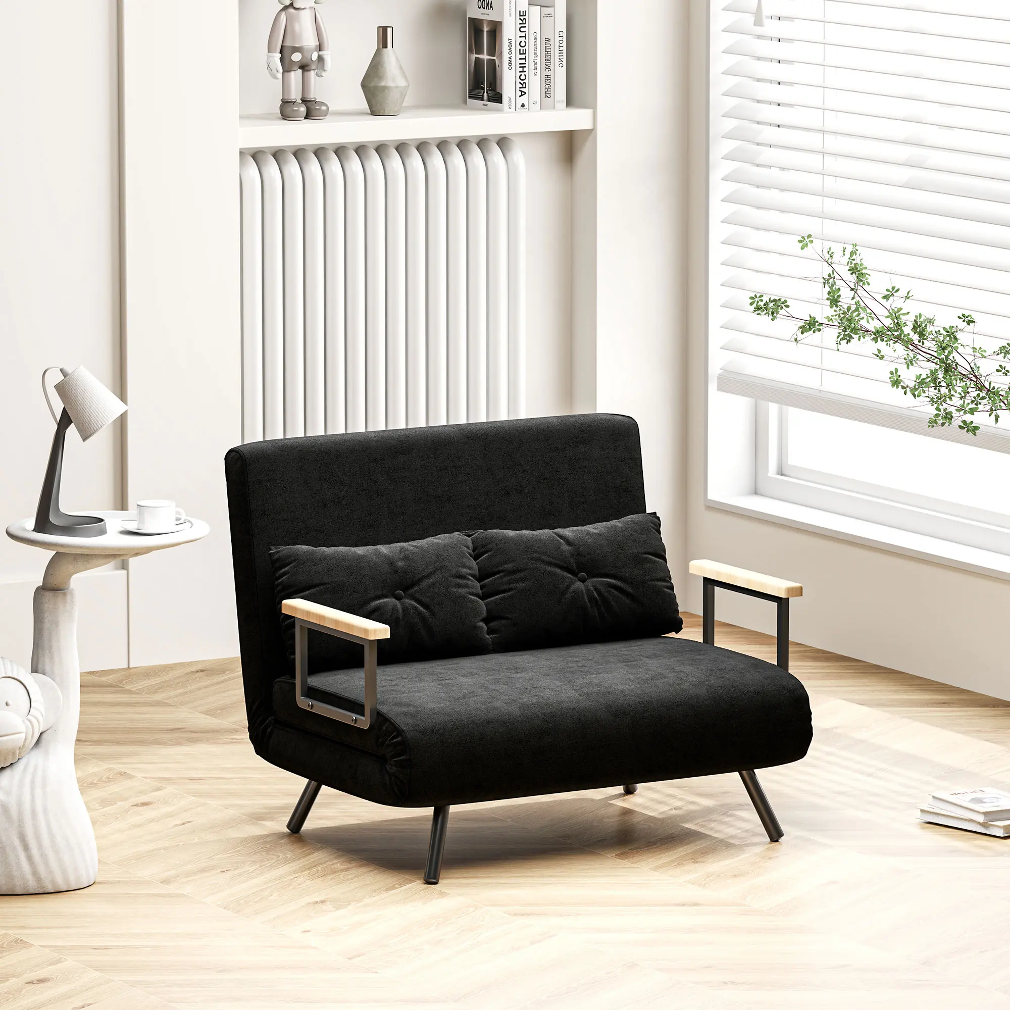 Canapea extensibila Homcom 839-835V00BK (Black) - 8