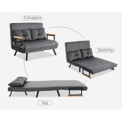 Диван раскладной Homcom 839-835V00CG (Dark Grey) Thumb