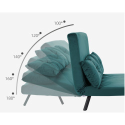 Диван раскладной Homcom 839-835V00DB (Dark Turquoise) Thumb