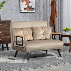 Canapea extensibila Homcom 839-835V00LG (Brown)
