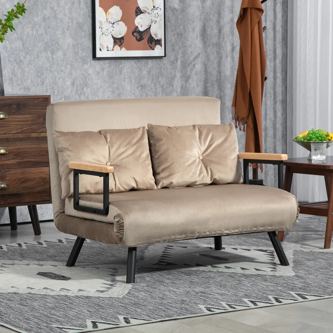 Canapea extensibila Homcom 839-835V00LG (Brown)