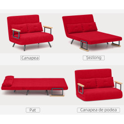 Диван раскладной Homcom 839-835V00RD (Red) Thumb