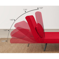 Диван раскладной Homcom 839-835V00RD (Red) Thumb