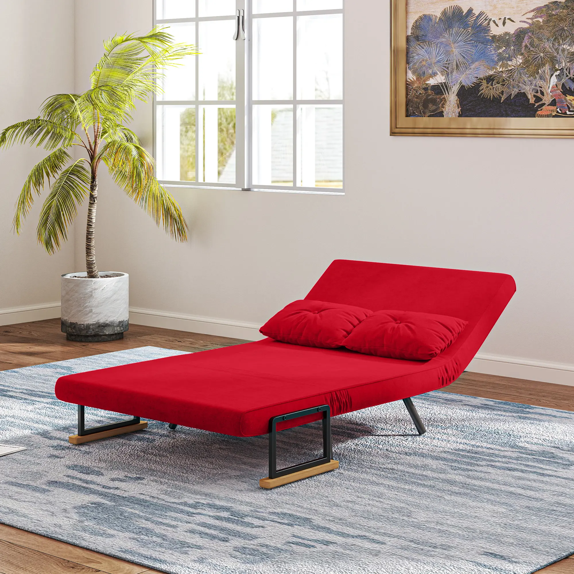 Диван раскладной Homcom 839-835V00RD (Red) - 8