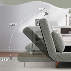 Canapea extensibila Homcom 839-902V00GY (Grey) Thumb