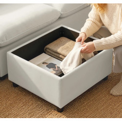 Диван с пуфом Homcom 83B-726V00CW (Cream White) Thumb