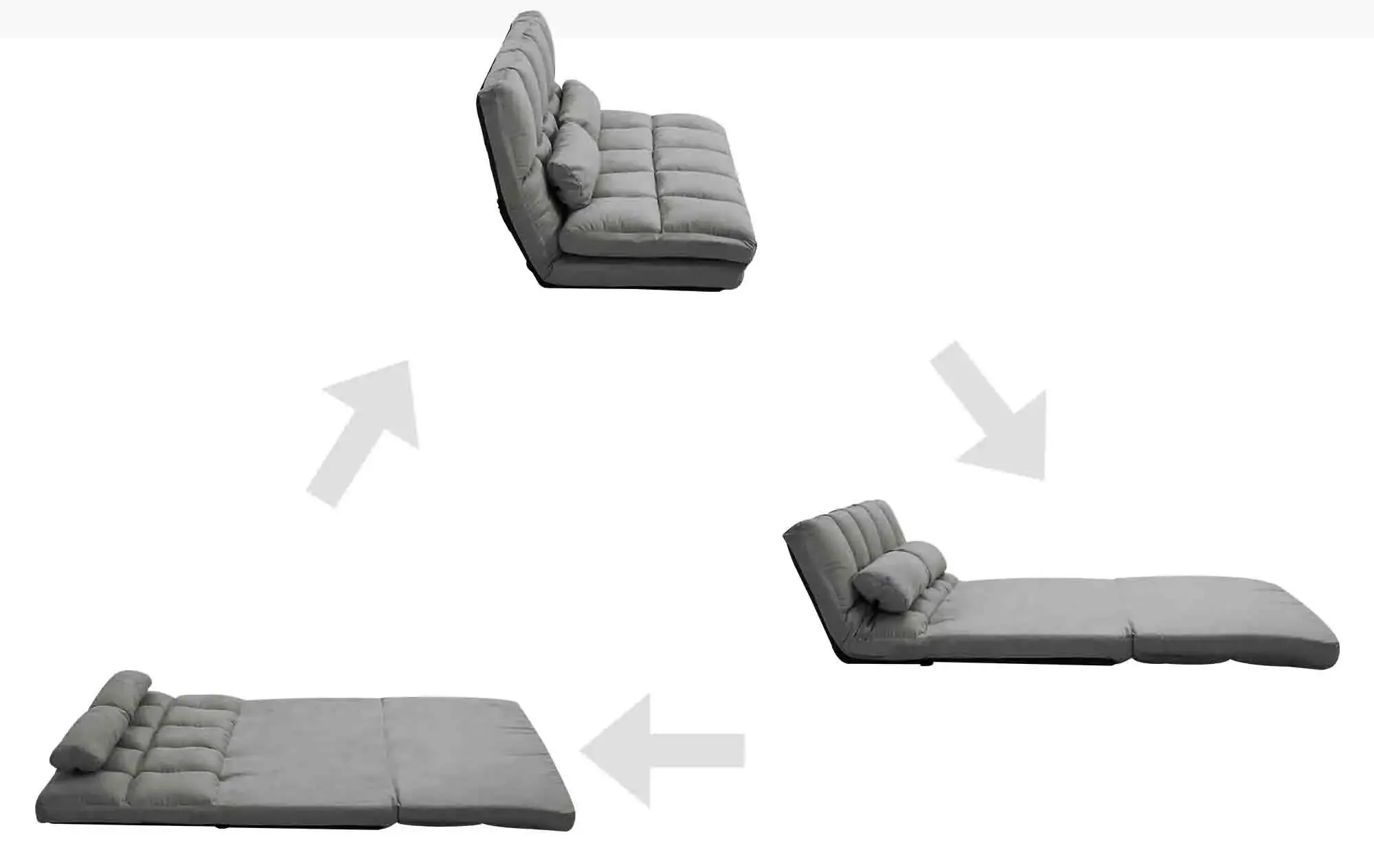 Напольный диван Homcom 833-932V01CG (Dark Grey) - 5