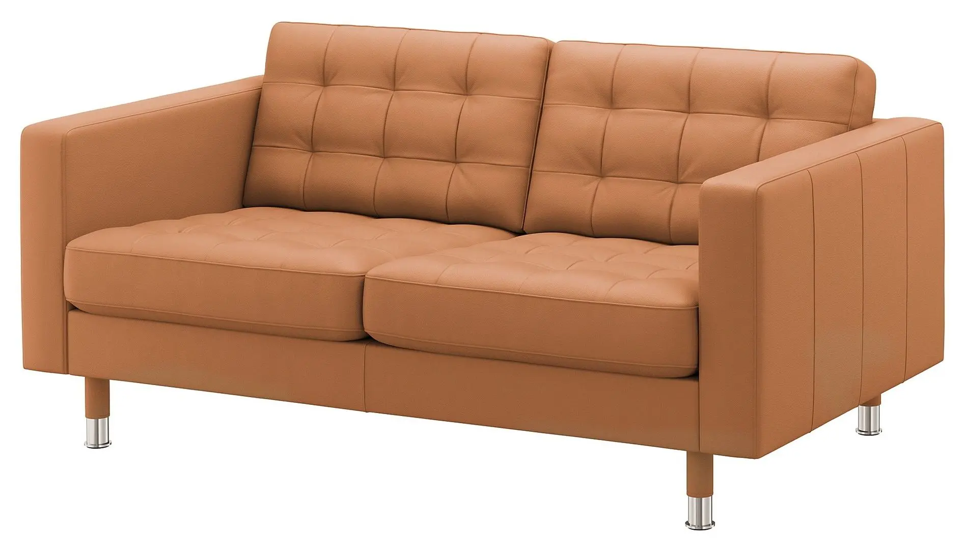 Canapea cu 2 locuri Ikea Landskrona (Grann/Bomstad Maro-auriu/Metal)