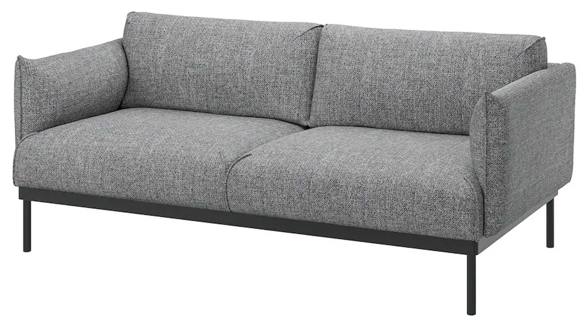 Canapea Ikea Applaryd 2-locuri (Lejde Gri/Negru)