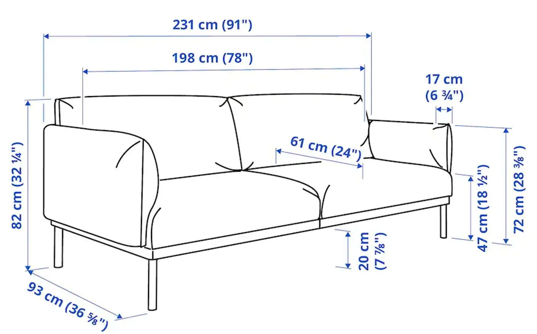 Canapea Ikea Applaryd 3-locuri (Lejde Gri/Negru)