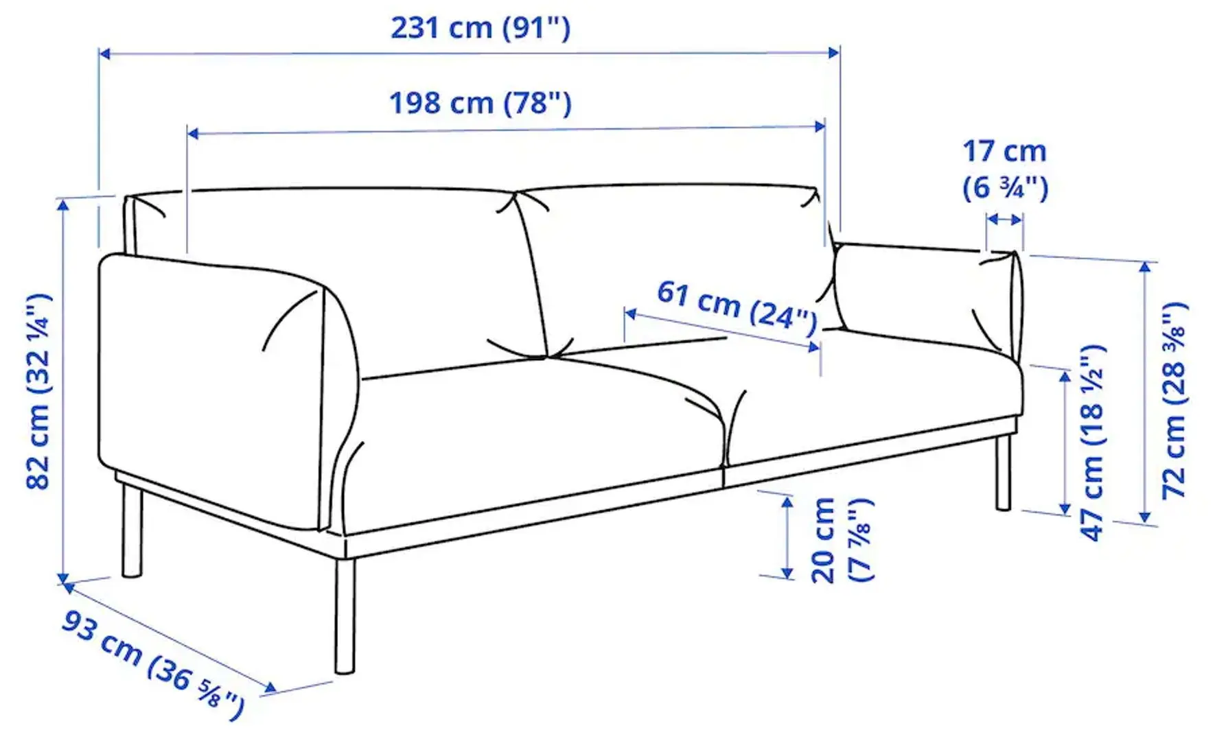 Canapea Ikea Applaryd 3-locuri (Lejde Gri)