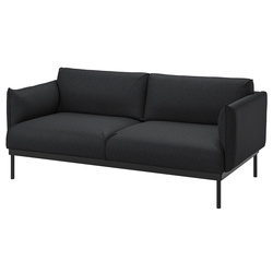 Canapea Ikea Applaryd/Gunnared 2 locuri (Negru)