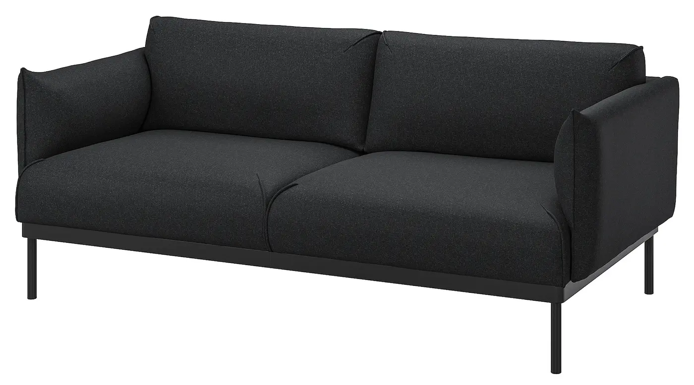 Canapea Ikea Applaryd/Gunnared 2 locuri (Negru)