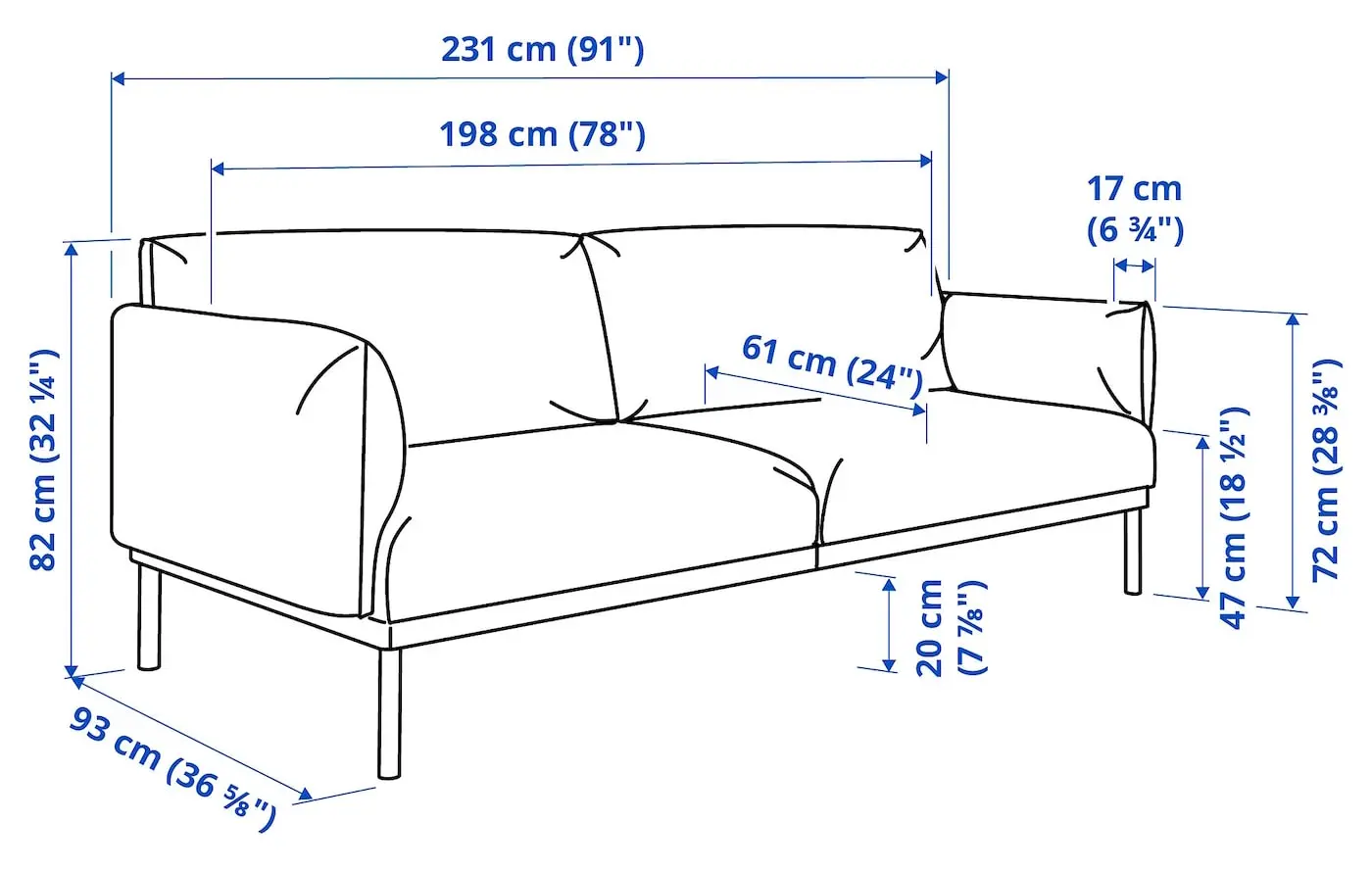 Диван Ikea Applaryd/Gunnared 3-местный (Черный)