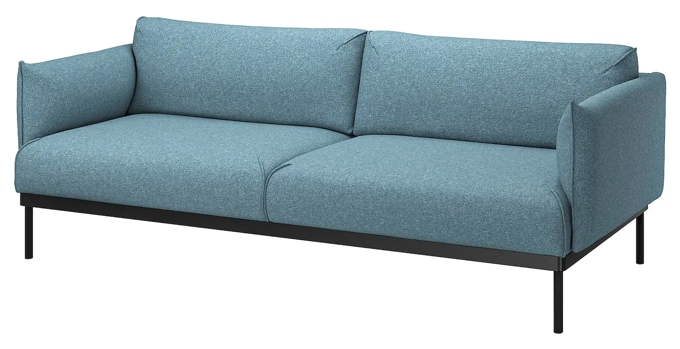 Диван Ikea Applaryd/Gunnared 3-местный (Голубой)