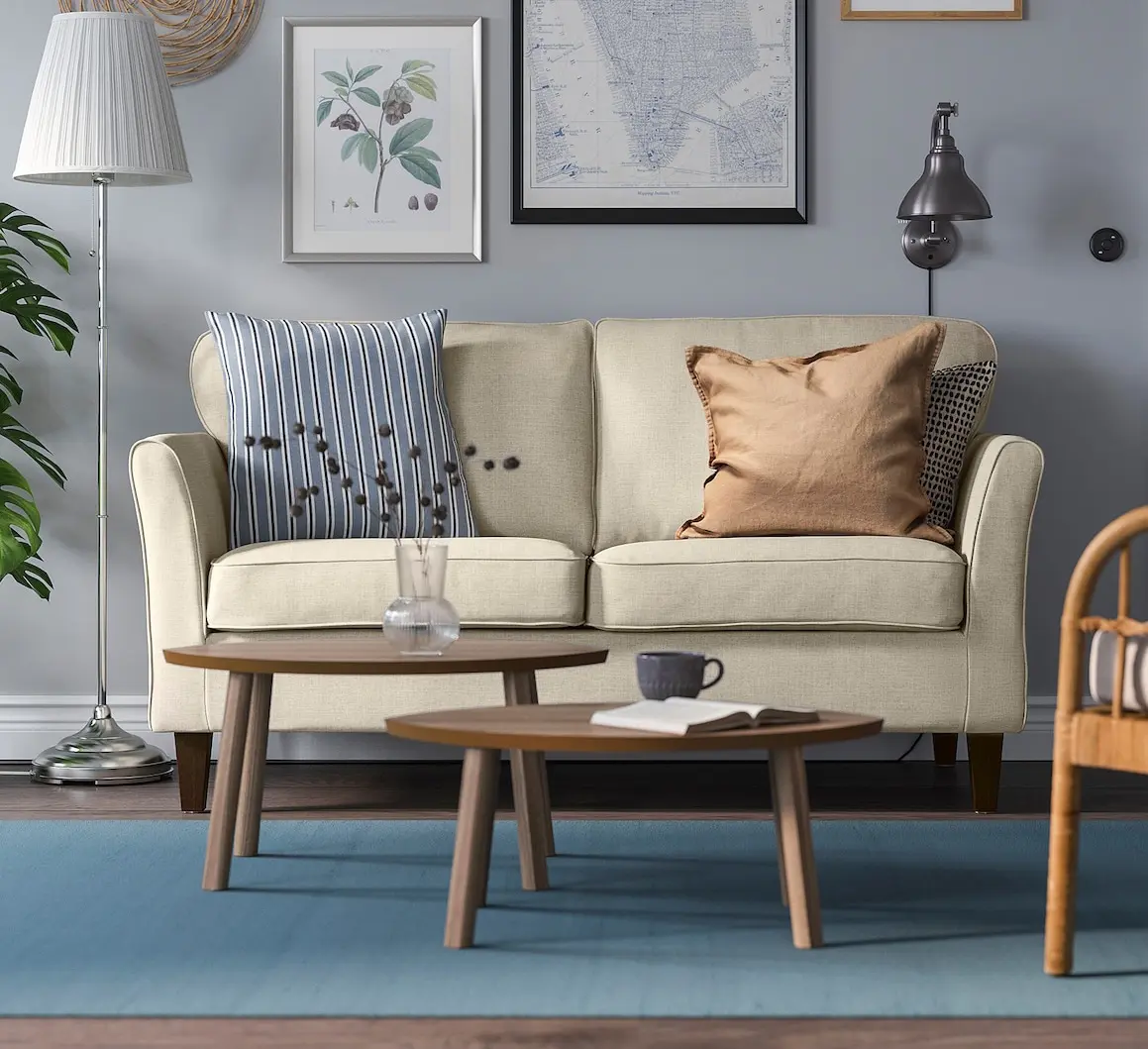 Canapea Ikea Ekholma/Kilanda 2 locuri (Bej deschis)