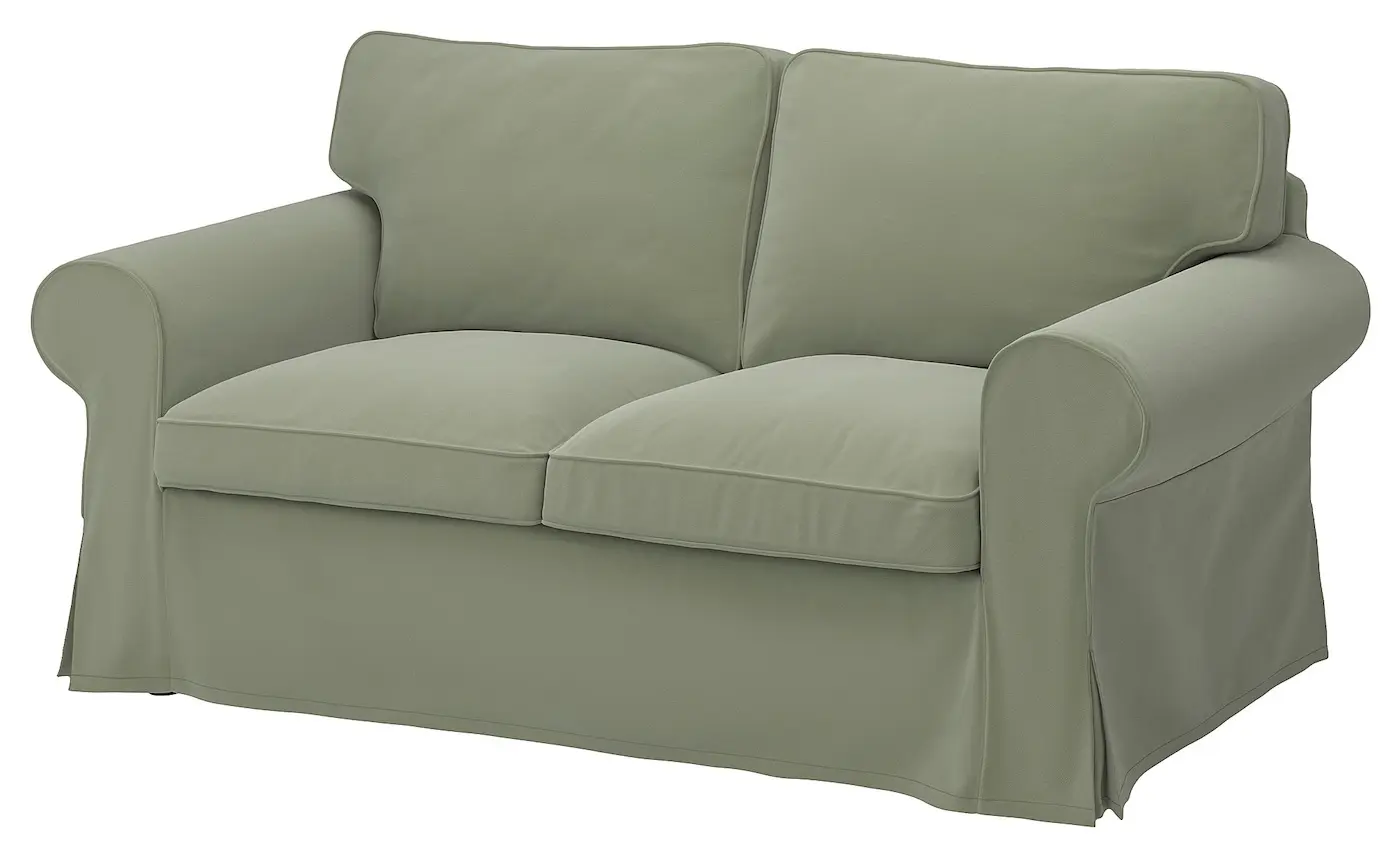 Диван Ikea Ektorp/Hakebo 2-местный (Серо-зеленый)