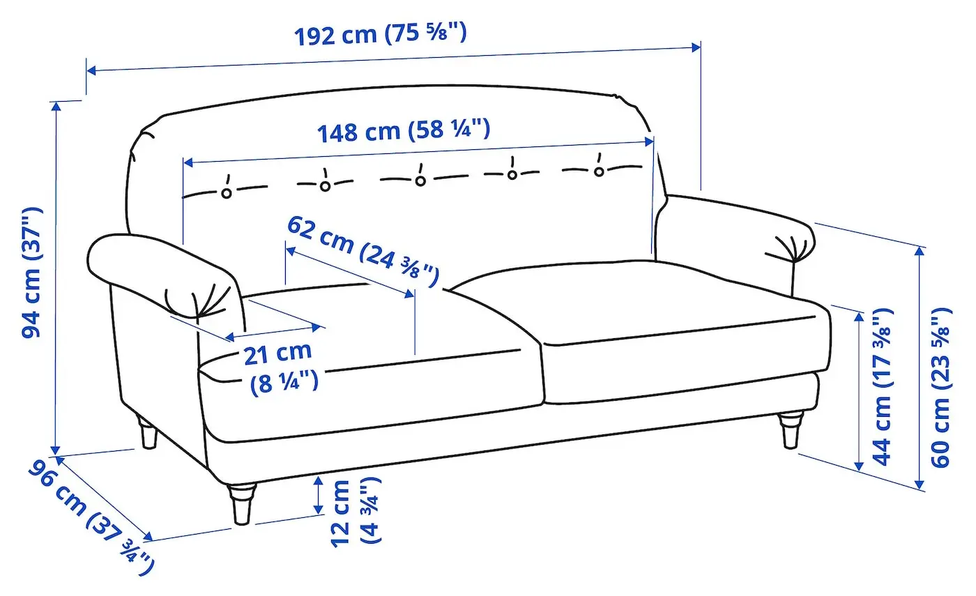 Canapea Ikea Esseboda/Knaback 2 locuri (Antracit/Maro)