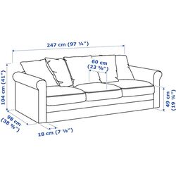 Canapea Ikea Gronlid 3-locuri (Ljungen Gri Mediu) Thumb