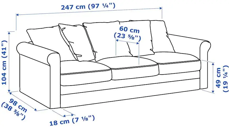 Canapea Ikea Gronlid 3-locuri (Ljungen Gri Mediu) - 10
