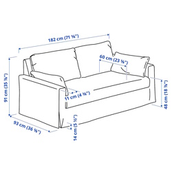 Canapea Ikea Hyltarp/Gransel 2 locuri (Natur) Thumb