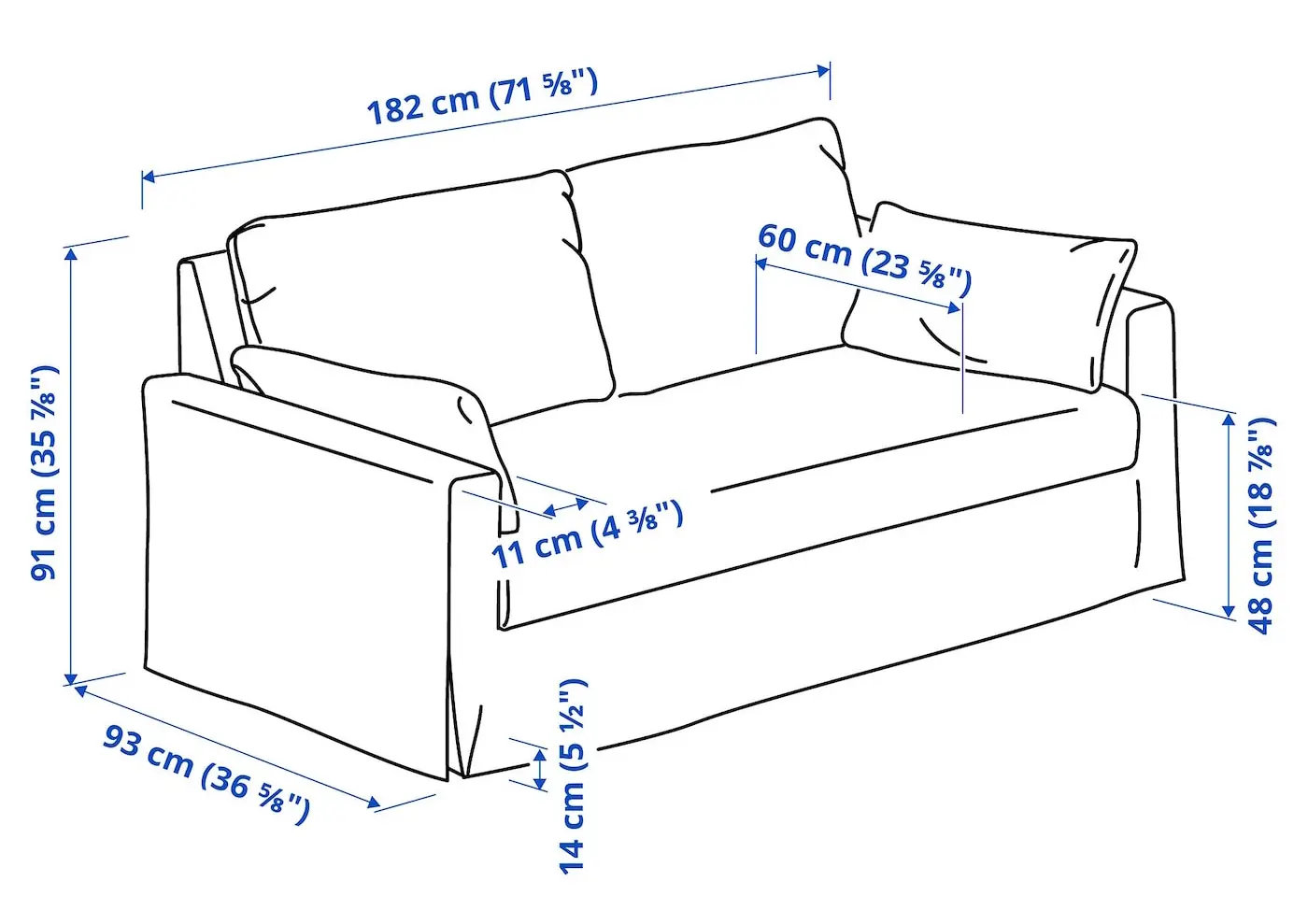 Canapea Ikea Hyltarp/Gransel 2 locuri (Natur)