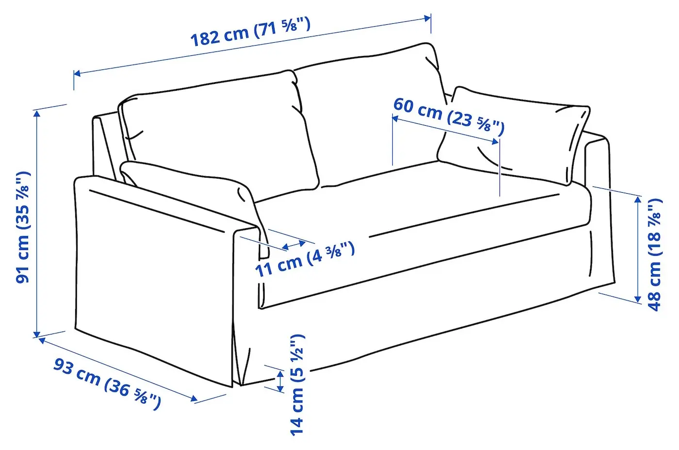 Canapea Ikea Hyltarp/Gransel 2 locuri (Gri)