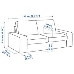 Canapea Ikea Kivik 2-locuri (Tibbleby Bej/Gri) Thumb