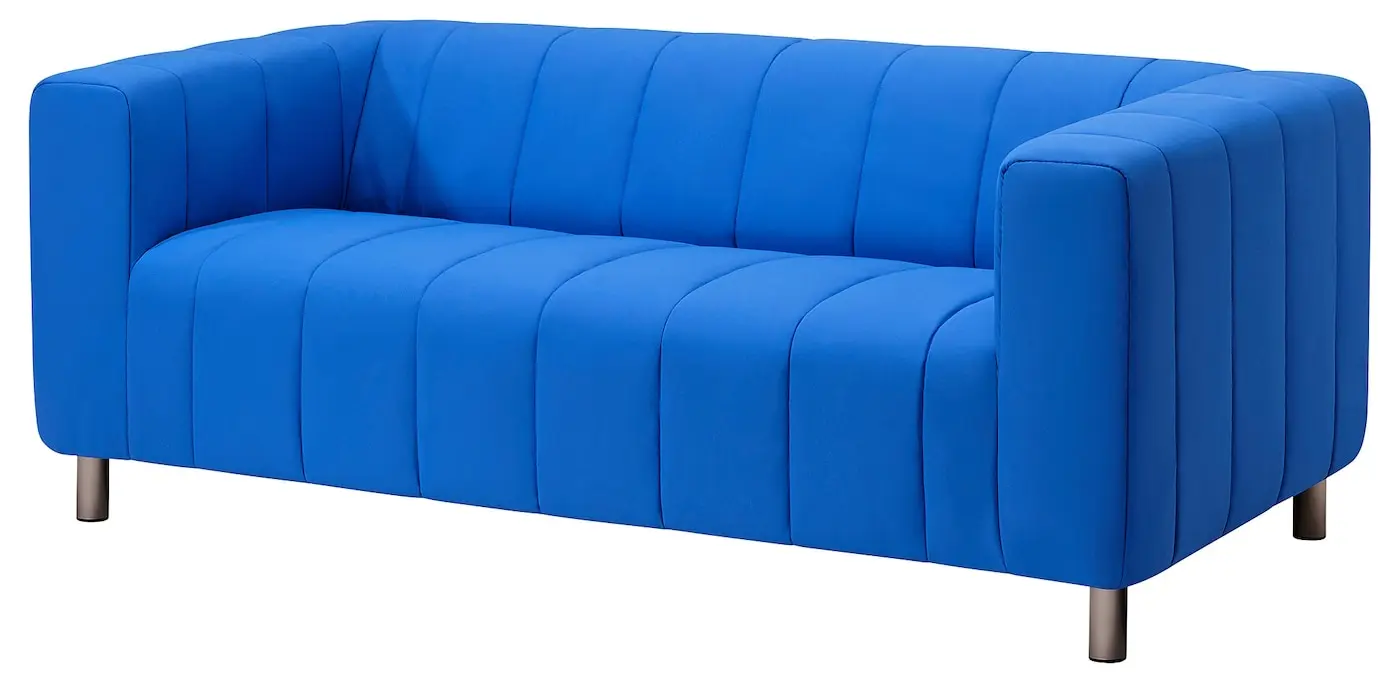 Диван Ikea Klippan/Langban 2-местный (Блестящий синий)