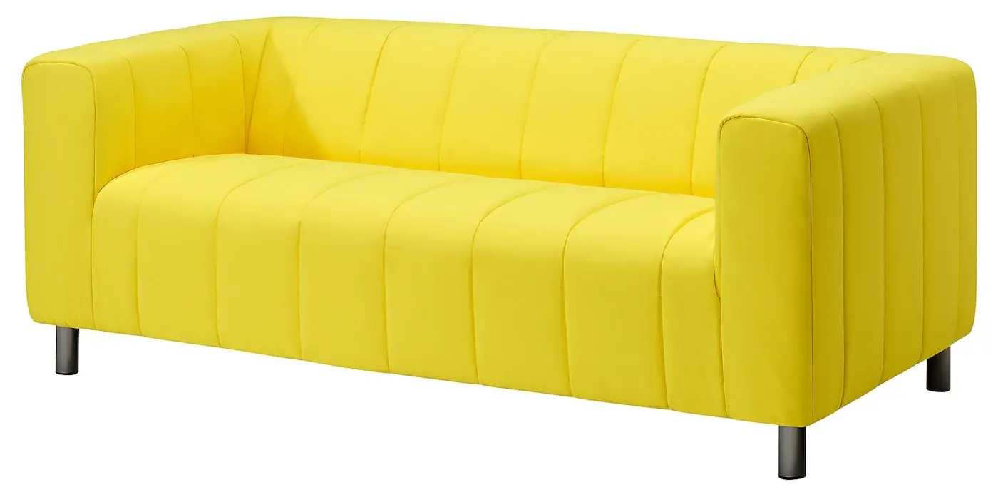 Canapea Ikea Klippan/Langban 2 locuri (Galben neon)